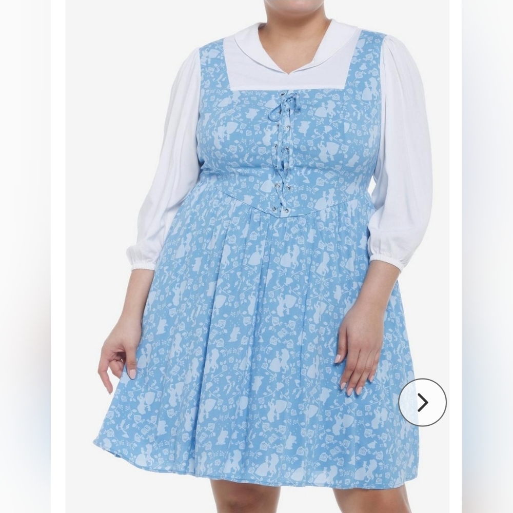 Her Universe Disney Beauty And The Beast Belle Village Dress Plus Size 3 NWT